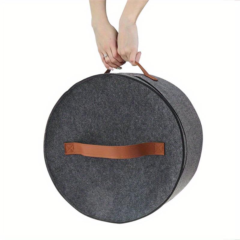 Product Introduction of Round Hat Storage Box for Women & Men Large Pop Up Hat Box Organizer with Lid Gift Leather 25