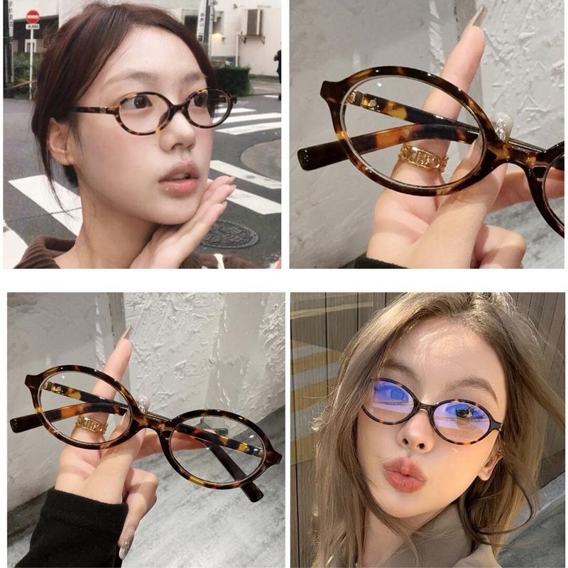 CH96 Gọng kính oval style Geekchic hottrend (Hàng Cao Cấp chuẩn màu da beo tặng kèm hộp da) 0