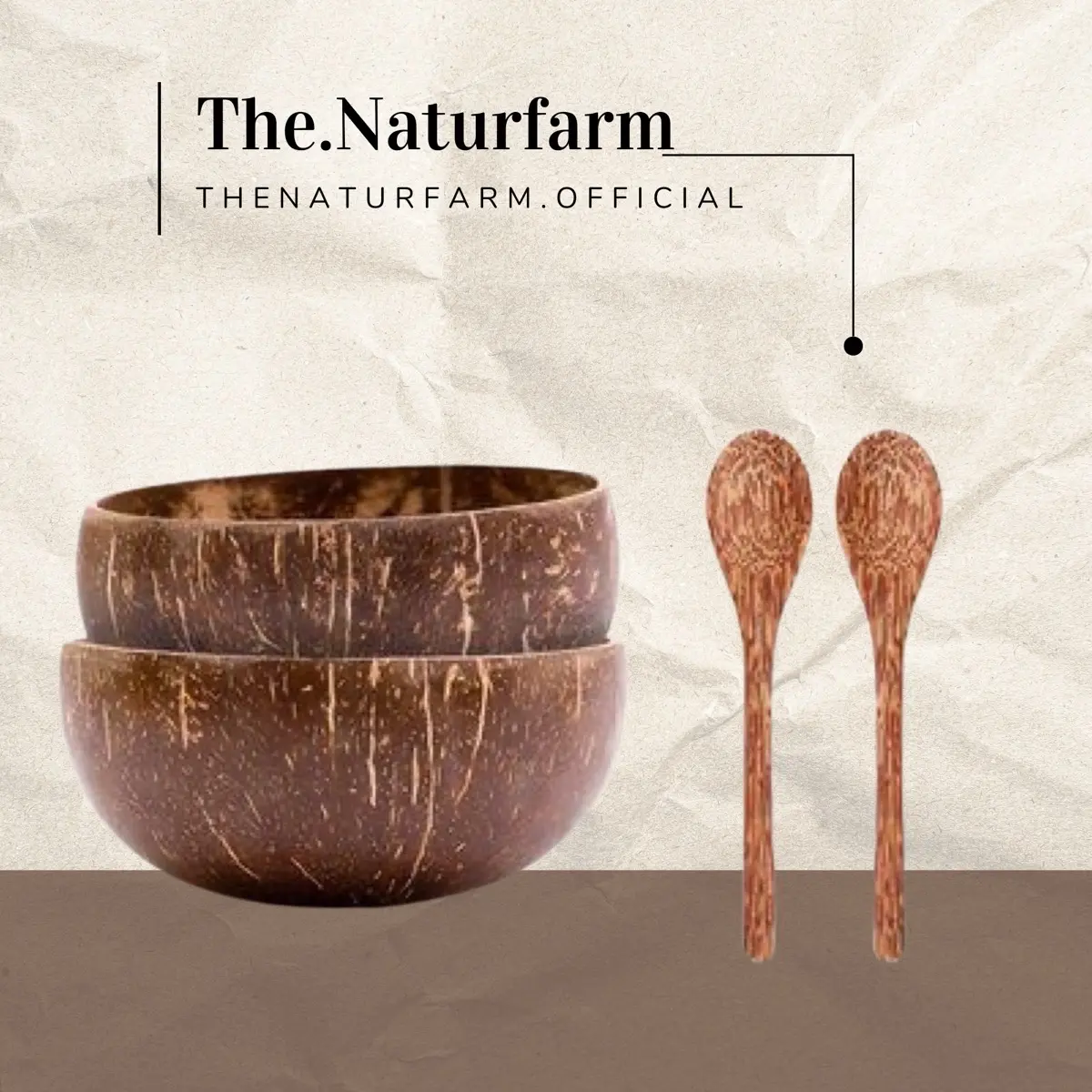 Bộ chén gáo dừa ( gồm chén và muỗng ) Thenaturfarm