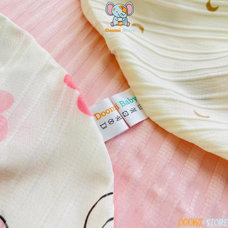[Siêu Sale] Vỏ Gối Chống Trào Vải Đũi Gân Mềm Mịn Thoáng Mát Kích Thước 70x70cm Doomi Baby  Cho Bé - HT670 6