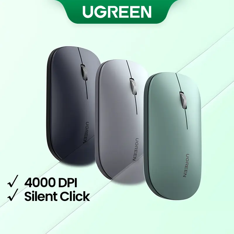 UGREEN Mouse Wireless Bluetooth 2.4G and 5G Dual Model Silent Mice 4000 DPI Left Right Hand For MacBook Tablet Computer Laptop PC