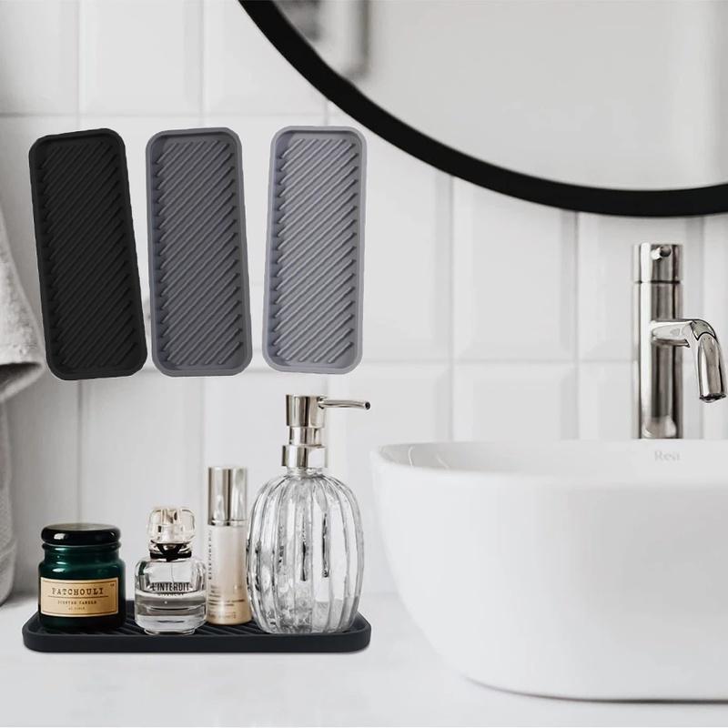 Silicone Draining Storage Tray Non-slip Soap Sponge Holder Kitchen Sink Drain Pad 4