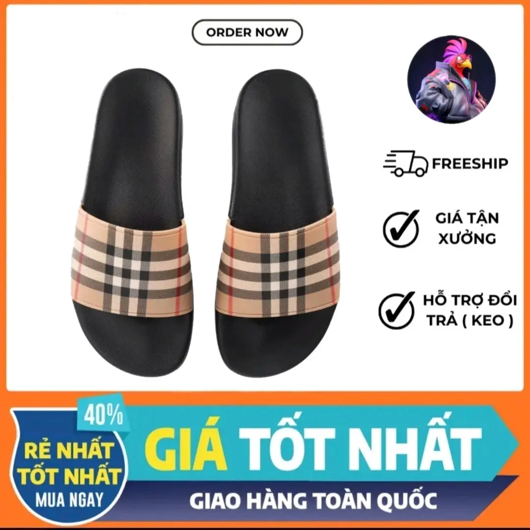 Dép. B B R màu auth 2024 size 36-43. nam nữ đi đều đẹp.ae chân to đặt tăng lên 1 size ( bảo hành hỗ trợ đổi size , ae nào gặp vấn đề thì nt lại để đc hỗ trợ nhé )
