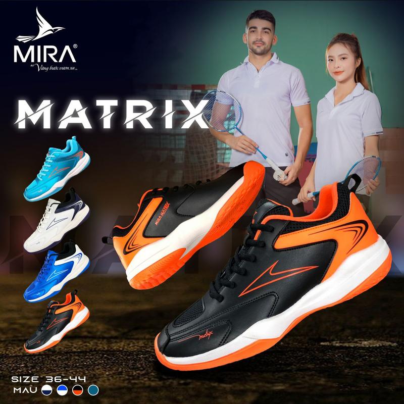 Giày Mira Matrix Nhẹ Thoáng khí Chất liệu cao cấp đế cao su siêu bám Eva đàn hồi cao kiểu dáng hiện đại giày bóng chuyền