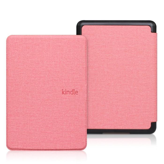 Kindle 2024 Paperwhite Gen 12th & Basic Cover Case Denim Fabric Leather Both Sides & Transparent