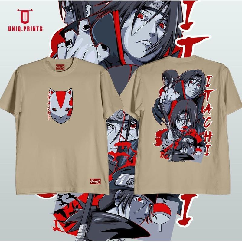 Áo Thun Cotton, UNIQ.PRINTS, Họa Tiết Mới Của Itachi Naruto, Dành Cho Nam Và Nữ, Với Tượng Nhỏ Ngẫu Nhiên Miễn Phí, Thích Hợp Làm Quà Tặng 1