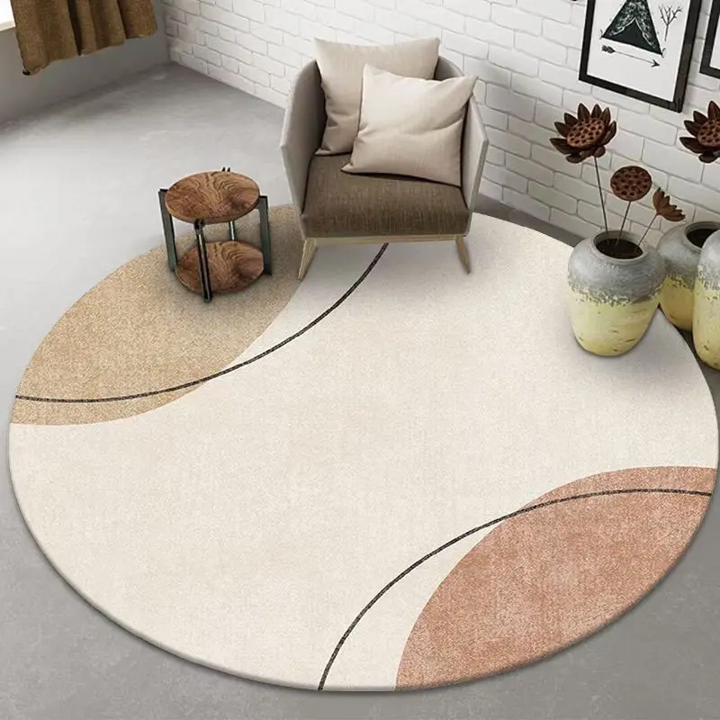 Thảm Tròn Phong Cách Wabi Sabi Nhật Bản, Thảm Trải Sàn, Thảm Phòng Ngủ Sang Trọng Tối Giản Bắc Âu, Thảm Bàn Cà Phê Phòng Khách Thảm Giỏ Treo 5