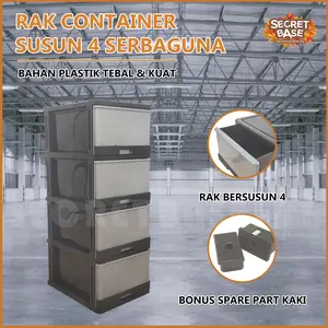 [COD] LACI CONTAINER SUSUN 4 - Laci Plastik Susun / Lemari Pakaian / Kabinet