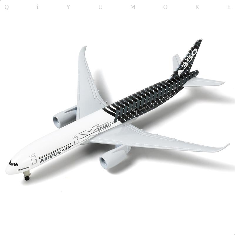 A350 Prototype Airplane Model with Stand, 1 Box 1/300 Diecast Metal Airplane Model, Display Decoration for Aviation Enthusiasts Gifts 5