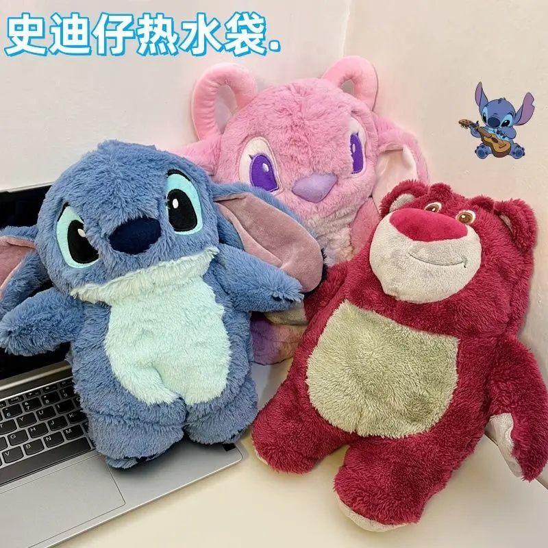 Bình Nước Nóng Nhồi Bông Mùa Đông, Thiết Kế Stitch, Cỡ Lớn, Kawaii, Thích Hợp Cho Phụ Nữ, Chức Năng Làm Đầy Nước, Máy Làm Ấm Tay, Quà Tặng Cho Trẻ Em 1
