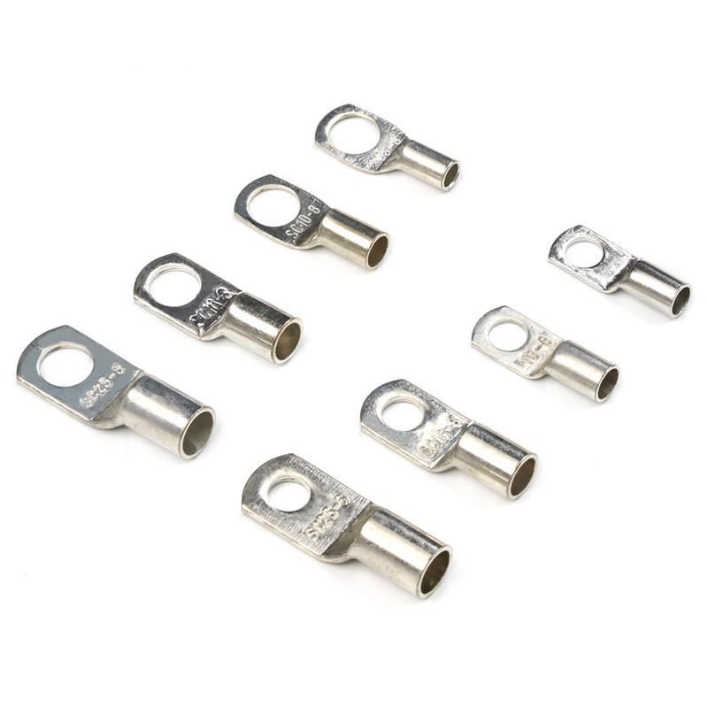 Product Introduction of 220Pcs SC Bare Ring Terminals Lug Ring Tinned Copper Tube Lug Seal Battery Wire Connectors Bare Cable Crimp Soldered 41