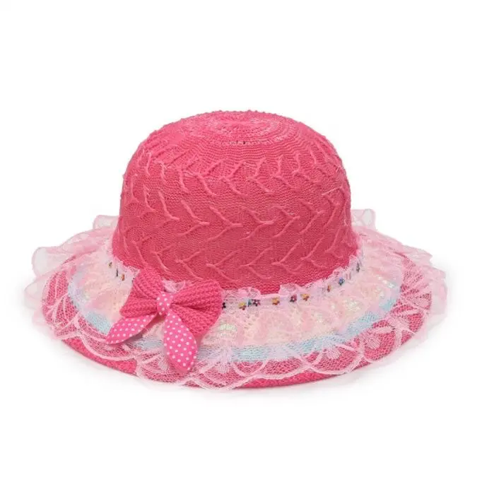 TOPI PANTAI ANAK RENDA / TOPI PANTAI ANAK RAJUT BENANG PITA RENDA