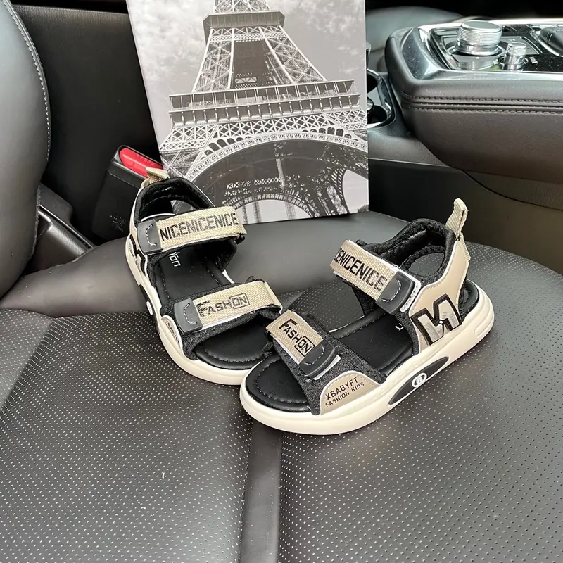 Size 27-37 [ƯU ĐÃI] GIÀY SANDAL BÉ TRAI/GÁI Thiết kế đơn giản, đế siêu nhẹ, chống trơn trượt, 2 khoá dán tăng giảm A187 183 7