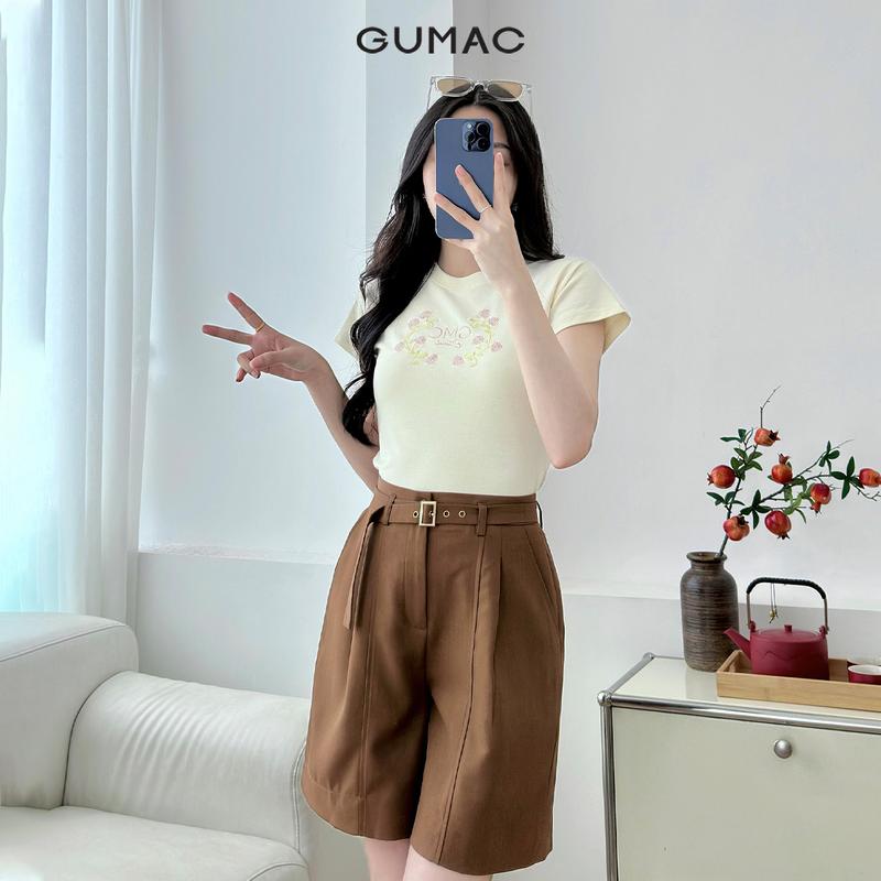 GUMAC - Quần ngắn rã dọc SHE12021 Nữ  Women 3