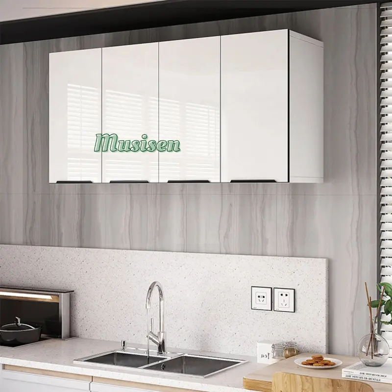 Musisen 60/90cm ตู้เก็บของติดผนัง ทำจากไม้ อเนกประสงค์ หลายชั้น ตู้เก็บของ ติดผนัง มั่นคงมาก ตู้เก็บของในครัว