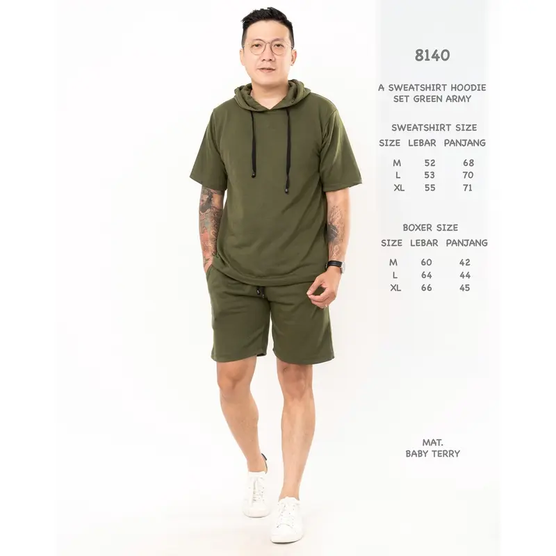 Jane Frey Clothing Hoodie Set Freypv 8140 Sweatshirt Hoodie Set M-XL Sweater Set Casual Sweatshirt Workout Pria Polos Katun sweater satu set celana 2