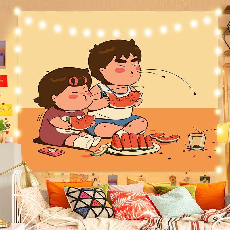 Vải Treo Phong Cách Mỹ, Vải Nền Phong Cách Instagram, Thích Hợp Để Cải Tạo Ký Túc Xá, Vải Treo Tường, Trang Trí Phòng Ngủ Đầu Giường Người Nổi Tiếng Trên Internet, Tấm Thảm, Thiết Kế Snoopy Decor 8