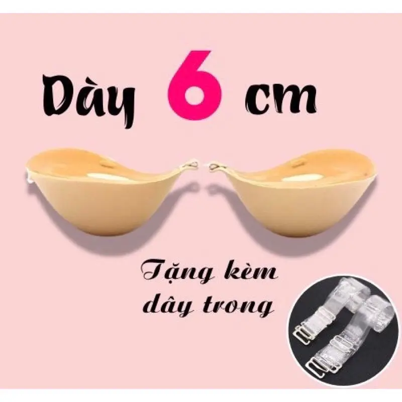 [A355][Hàng Đẹp Móc Sắt] Áo Lót Dán EVANA Đệm Dày Mút Trơn Chất Su Mềm, Miếng Dán Nâng Đẩy Vòng 1 Cho Nữ Bra 0