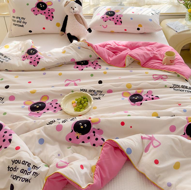 Product Introduction of 2025 Ins Cartoon Double Layer Gauze Class A Summer Cool Quilt Children's Thin Summer Air Conditioning Quilt Student Single Washable Summer Quilt 4