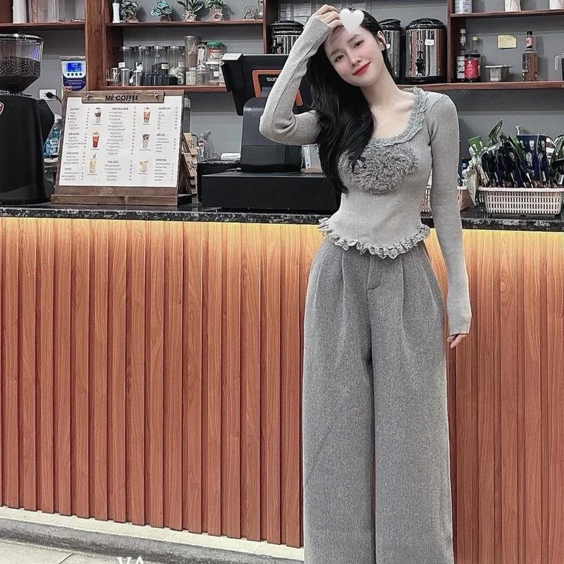 Quần dạ xuông chun lưng basic cho nữ  Women