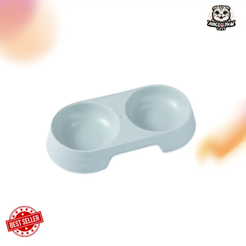 Double Bowl Mangkuk Kucing Lucu – Mangkuk Makan & Minum untuk Hewan Peliharaan 2