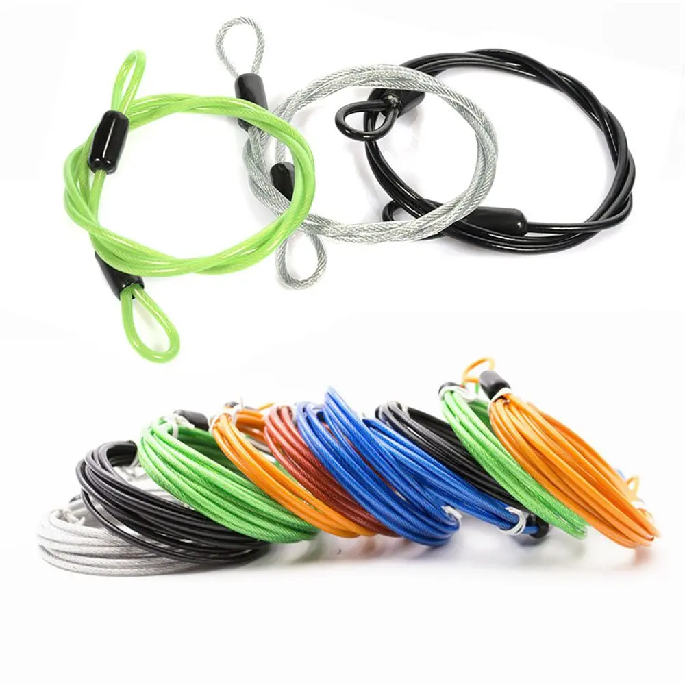Universal Durable Motorcycle Helmet Protector Cable Lock Bicycle  Loop Anti Theft Steel Wire Rope Bicycle Accessories Strong Steel Cable Lock Bicycle Lock Wire MTB Road Bike Steel Wire Rope