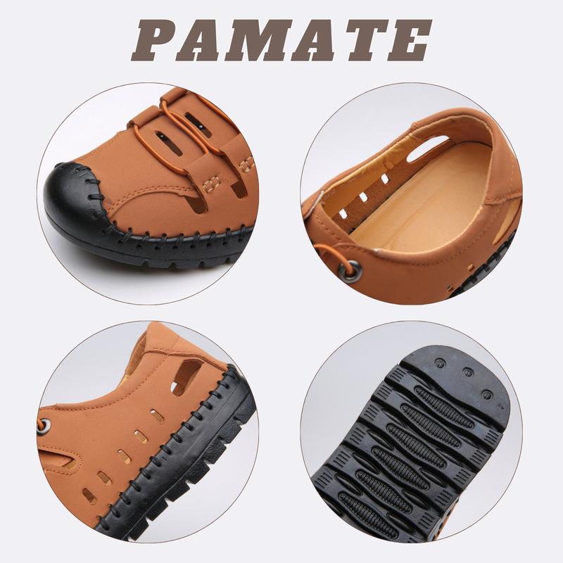 Sepatu santai pria kulit yang trendy dan bernafas Casual Shoes Kasual Sneakers 7