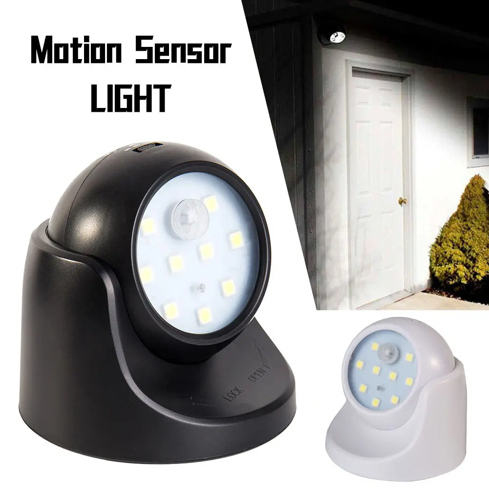 Multi-purpose Wall Night Light Motion Sensor Light Energy-saving LED Wall Lamp 360-degree Rotation Porch Lamp for Bedroom