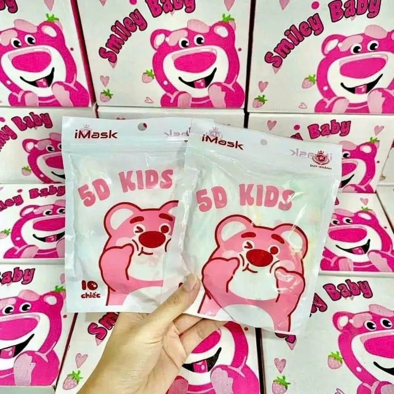 Thùng 200 chiếc Khẩu Trang 5D mask Kids cho bé 0-9 tuổi, khẩu trang 5D trẻ em chống bụi kháng khuẩn 2