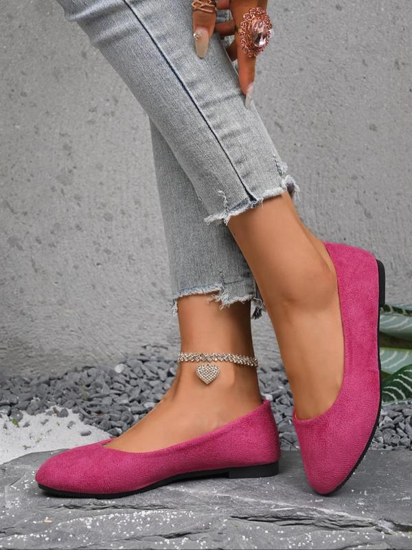 Women's Fashionable Solid Color Pointed Toe Slip on Loafers, Casual Comfortable Breathable Flat Shoes for Daily Wear, Lightweight Breathable Shoes for All Seasons, Girl 5