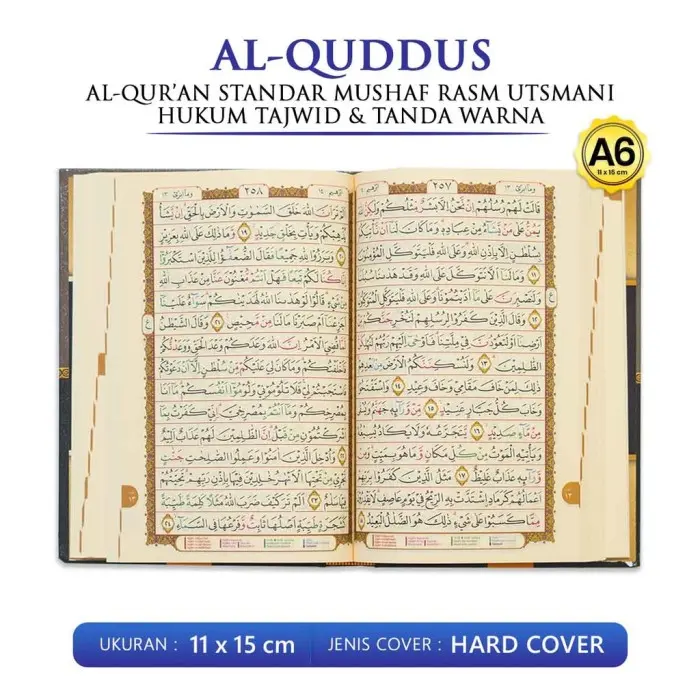 Alquran Al Quddus Tajwid Warna Non Terjemah A6 Ukuran Kecil 4