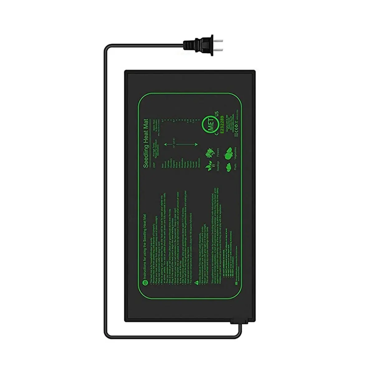 MET Certified Seedling Heat Mat, Waterproof Durable Germination Station Heat Mat, Warm Hydroponic Heating Pad