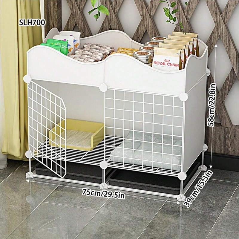 Foldable Dog Cage, Pet Cage with Lid, Indoor Closed Pet Cage with Tray, Pet Supplies for Small Medium Dogs & Cats 4
