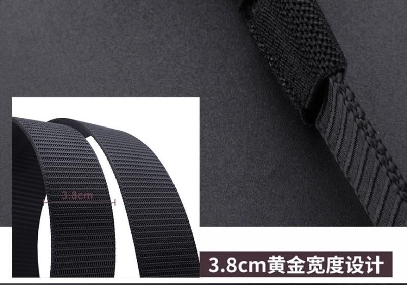 Product Introduction of Hot Non-Metal Plastic Buckle Belt Men's Nylon Pants Belt All-Match Women's Belt Lightweight Security Pants with Batch 16