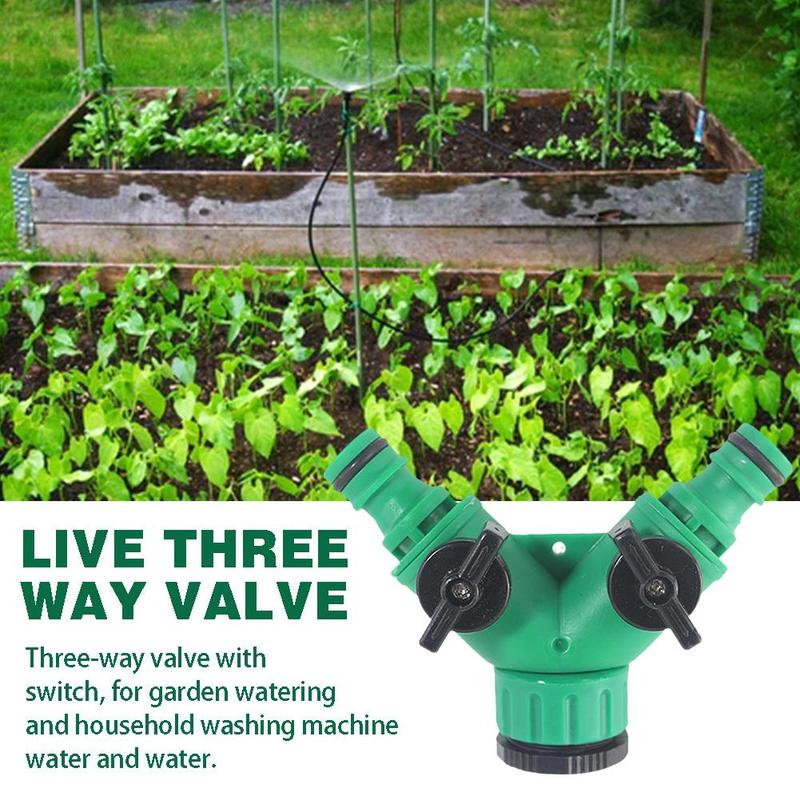 Switch Valve Diverter Joint Diverter Outdoor Garden Water Pipe Faucet Diverter Double Adapter Connector 1