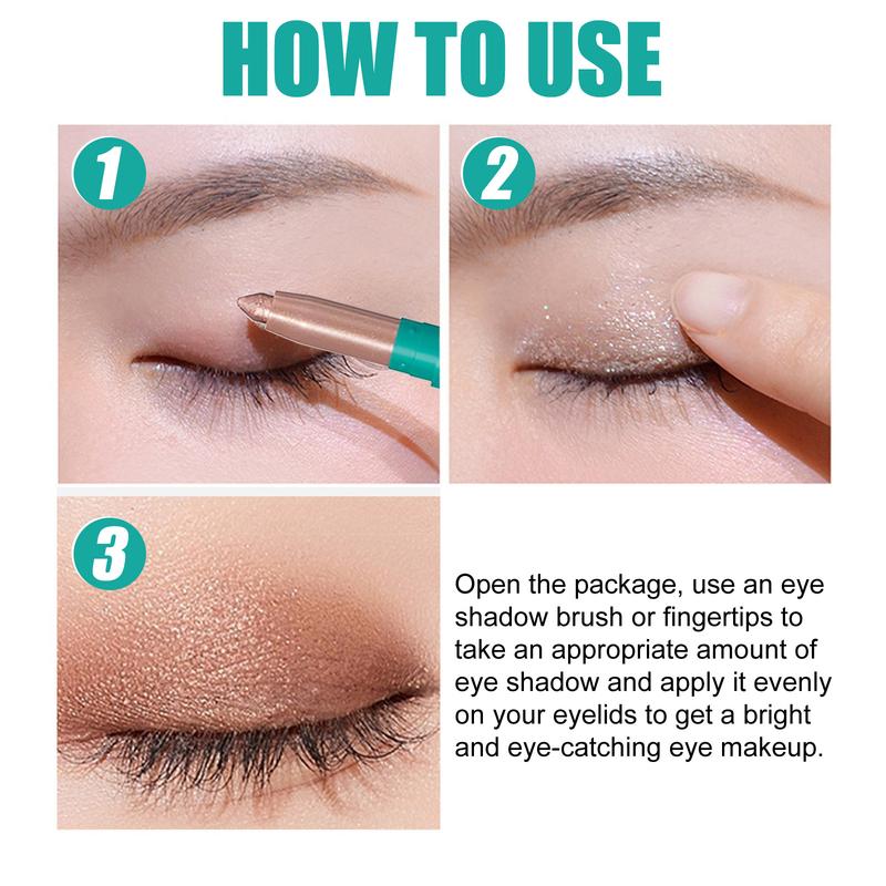 Jaysuing Eye Shadow Stick Waterproof and Durable Easy to Color Thin and Glittering Repair Crouching Silkworm Brightening One Lazy Eye Shadow Stick 8