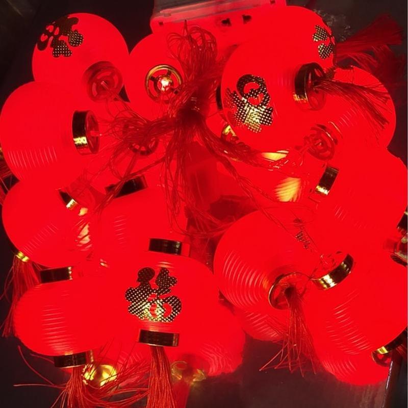 Dây Lồng đèn led đèn lồng đỏ treo trang trí dài 5m loại 16 bóng- Treo trang trí Tết 6