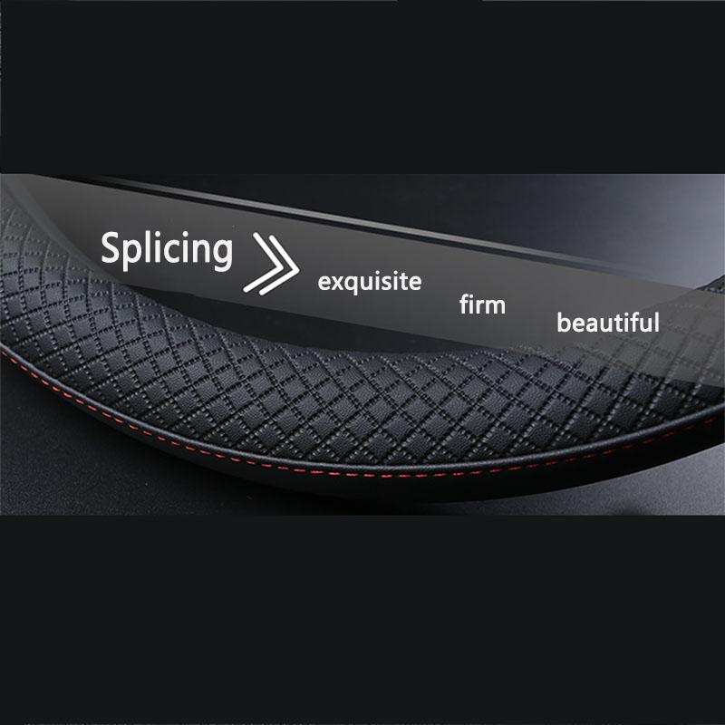 38CM/Hyundai Elantra Grand Starex Santa Fe Sonata Tucson Matrix Accent color matching breathable and anti-slip high-end steering wheel cover suitable for all seasons 4