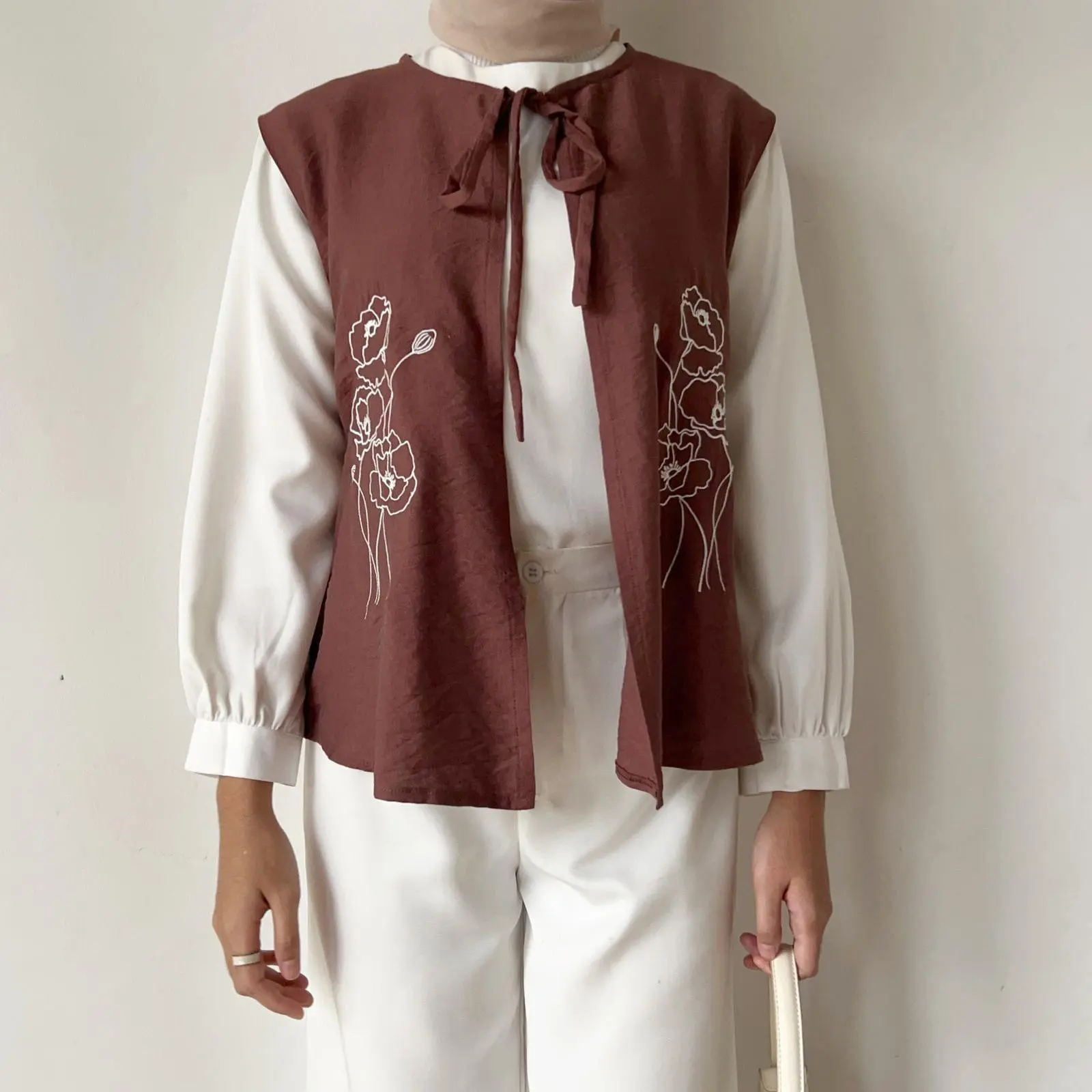 Ribbon Vest | ATKEY Official - Atasan Wanita Rompi Tali Pita