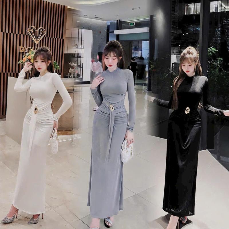 SM - Đầm ôm body dáng dài nhún eo kèm tag siêu tôn dáng - Thun ladong H941 Váy boby váy body nữ tôn dáng váy xinh váy đi tiệc váy đi biển