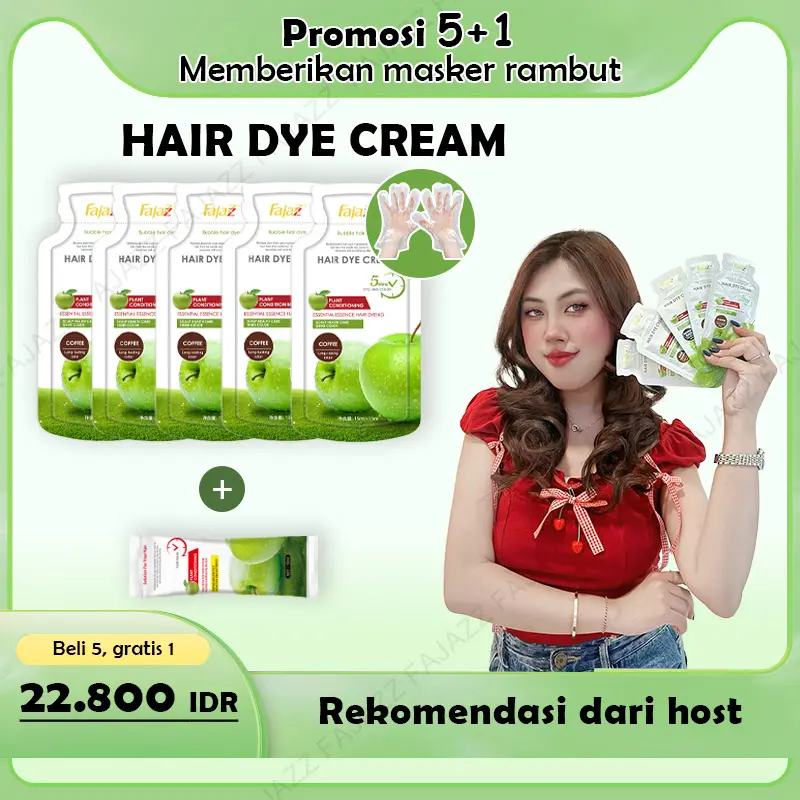 【Fajazz】COD【total 150ML】Hitam Alami/Warna Coklat Tua/Warna Kopi，Bubble Hair Coloring – Pewarna Rambut Tanpa Ribet, Hitam 15 Menit Jadi, Wangi Lembut! 0