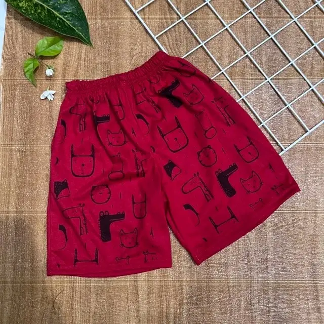 (10 pcs Harga grosir) celana anak pendek harian motif hewan Katun Santai Fashion 5