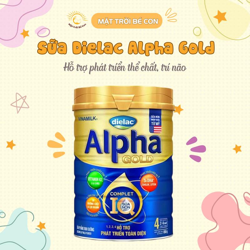 Sữa Bột Dielac Alpha Gold Vinamilk lon 850g Cho Bé