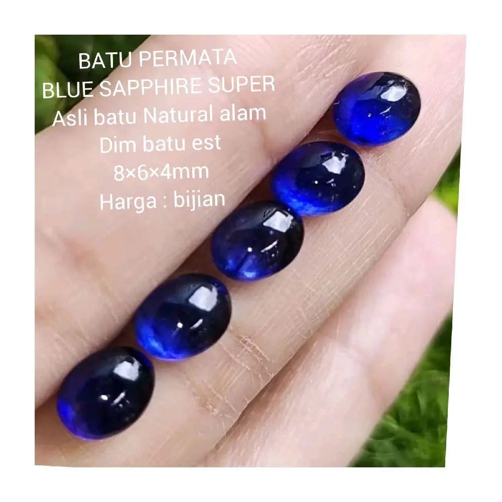 BATU CINCIN BLUE SAPPHIRE TOP QUALITY DIM BATU 8×6×4 MM  NATURAL ALAM