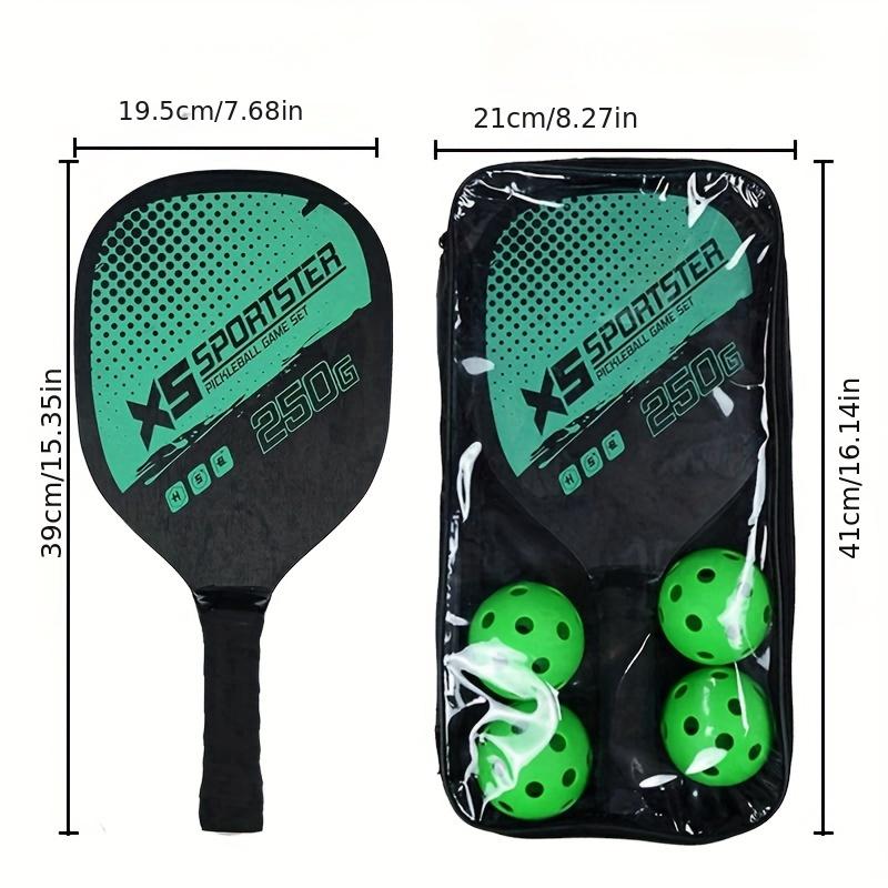 Product Introduction of 2pcs, Wooden Pickleball Rackets Set With Ball, Outdoor Sports Fitness Supplies 6