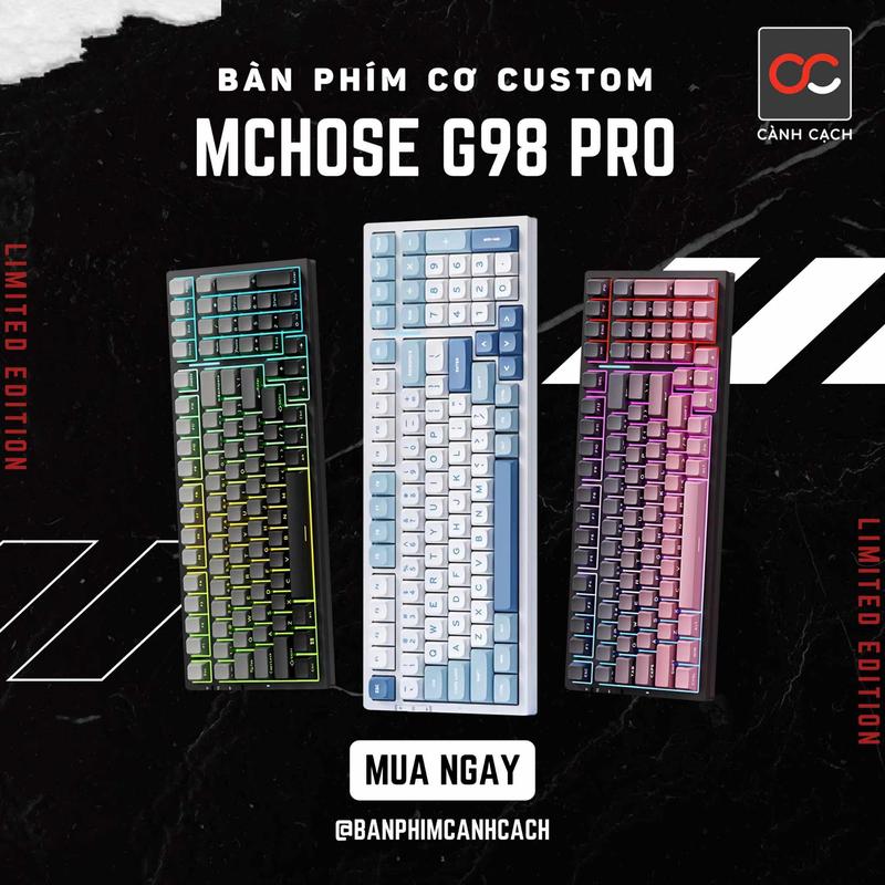 Bàn Phím Cơ Gaming Không Dây Mchose G98 Pro