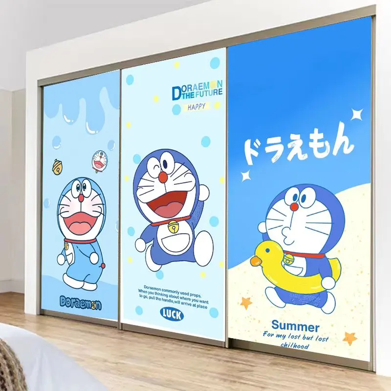 Phim Dán Cửa Sổ, Thiết Kế Hoạt Hình, Trong Suốt, Chống Lộ, Họa Tiết Doraemon, Thích Hợp Cho Phòng Tắm Và Phòng Ngủ, Trong Suốt, Chống Lóa 2