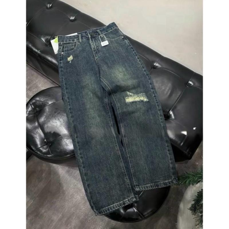 Quần jean nữ ống xuông cào rách gối 2