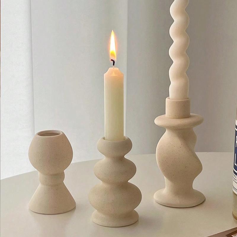 Product Introduction of Ceramic Candle Holder, 1 Count Vintage Candlestick Holder, Decorative Candle Holder for Home Decor, Gift Ideas, Ornaments 3