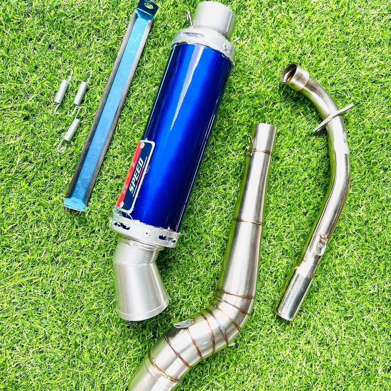 Bô xe máy thay thế ka 1 full cỗ 2 khúc Inox Phụ Tùng Inox Phụ Tùng pô uma Phụ Kiện pô backfire ex pô sirius móc pô  sirius pô nổ  redleo